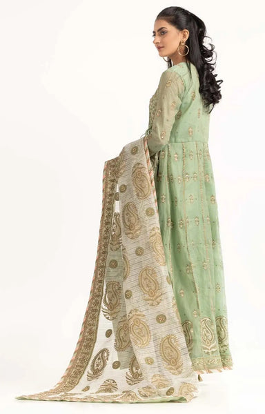 Zari Net Block Printed Outfit with Block Printed Dupatta