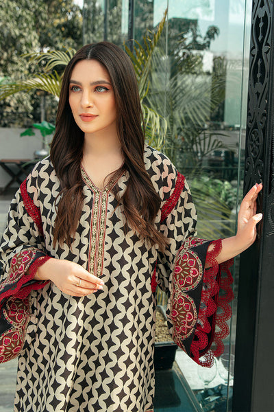 Printed Lawn Silk Co-ord Set - Vanya
