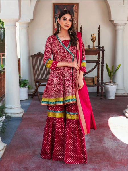 Limelight - Cotton Gharara Outfit
