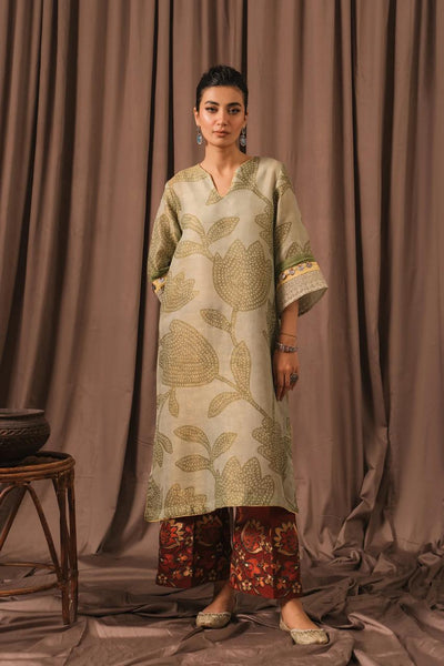 Ethnic - Cotton Embellished Shirt with Embroidered Pants